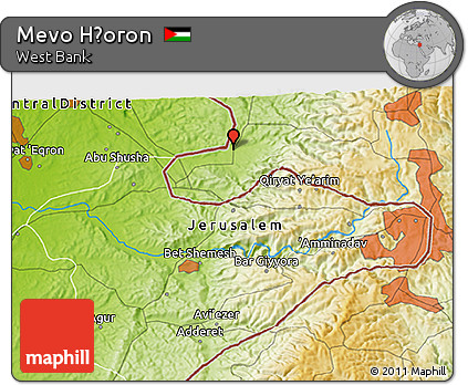 Physical 3D Map of Mevo H̱oron
