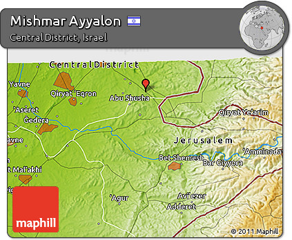 Physical 3D Map of Mishmar Ayyalon