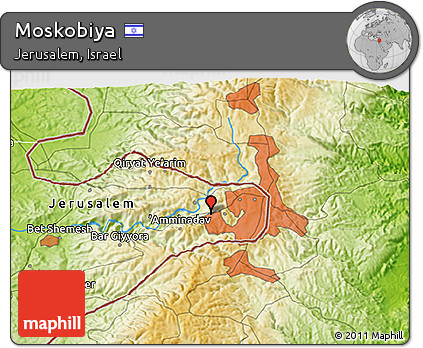Physical 3D Map of Moskobiya