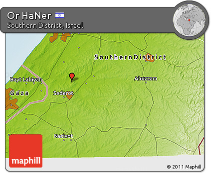 Physical 3D Map of Or HaNer
