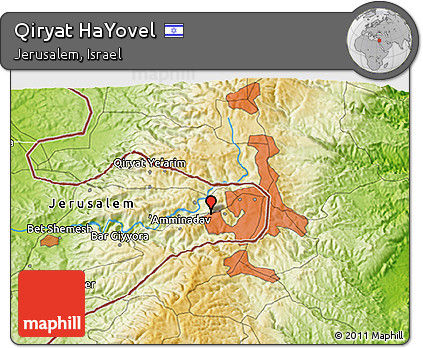 Physical 3D Map of Qiryat HaYovel