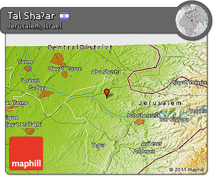 Physical 3D Map of Tal Shaẖar