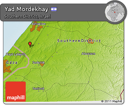 Physical 3D Map of Yad Mordekhay