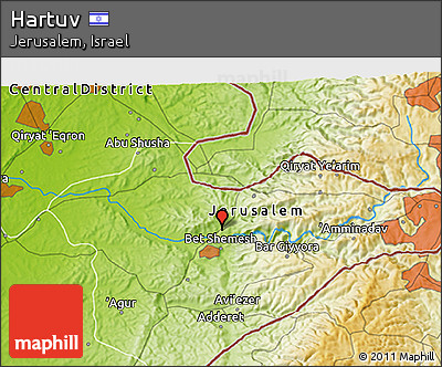 Physical 3D Map of Hartuv
