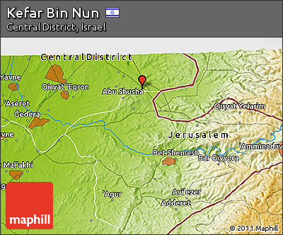 Physical 3D Map of Kefar Bin Nun