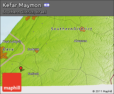 Physical 3D Map of Kefar Maymon