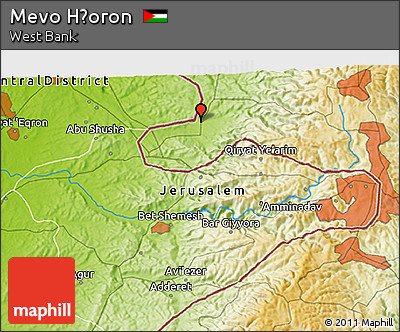 Physical 3D Map of Mevo H̱oron