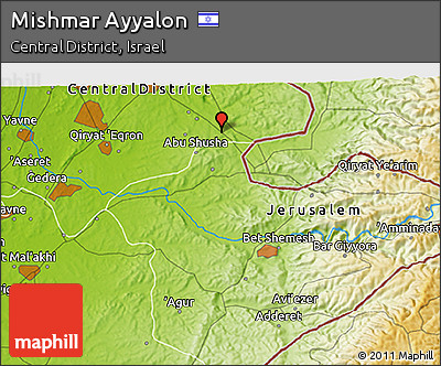 Physical 3D Map of Mishmar Ayyalon