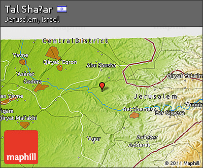 Physical 3D Map of Tal Shaẖar