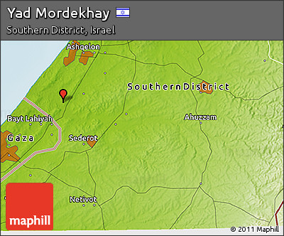 Physical 3D Map of Yad Mordekhay