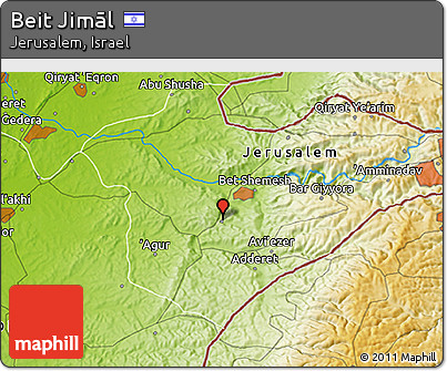 Physical 3D Map of Beit Jimāl