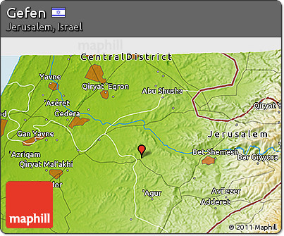 Physical 3D Map of Gefen