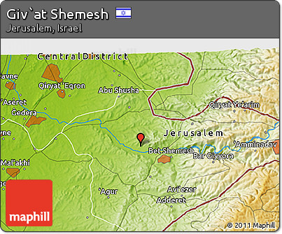 Physical 3D Map of Giv`at Shemesh