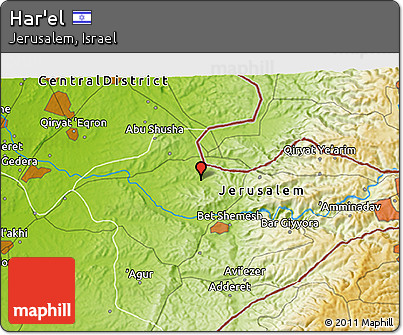 Physical 3D Map of Har'el
