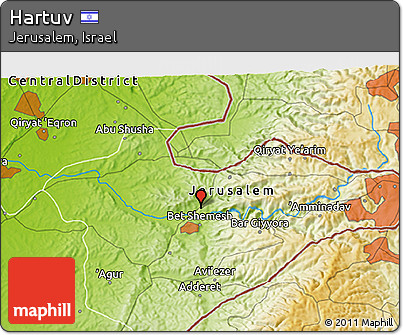 Physical 3D Map of Hartuv