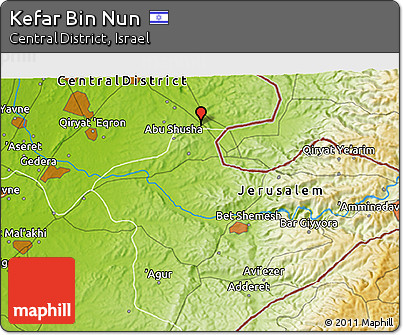 Physical 3D Map of Kefar Bin Nun