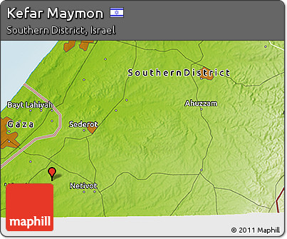 Physical 3D Map of Kefar Maymon