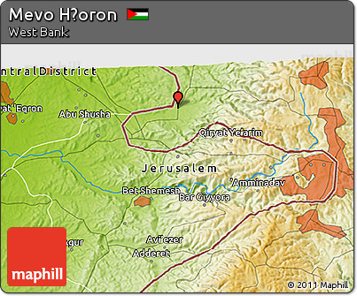 Physical 3D Map of Mevo H̱oron