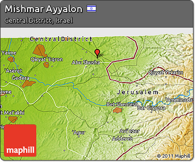 Physical 3D Map of Mishmar Ayyalon