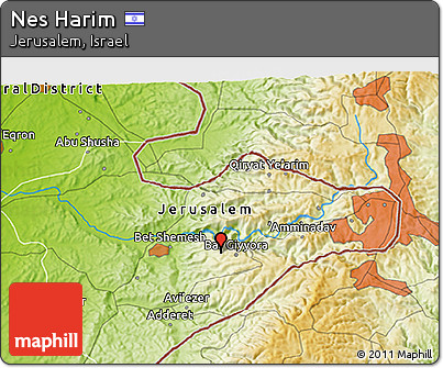 Physical 3D Map of Nes Harim