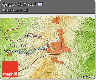 Physical 3D Map of Qiryat HaYovel