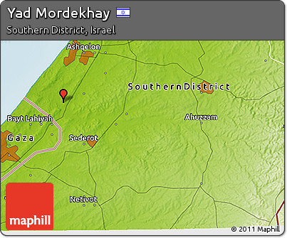 Physical 3D Map of Yad Mordekhay