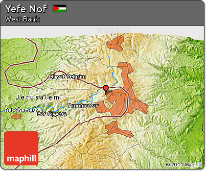 Physical 3D Map of Yefe Nof