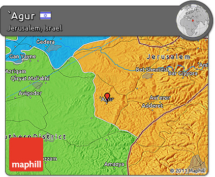 Political 3D Map of `Agur