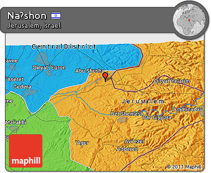 Political 3D Map of Naẖshon