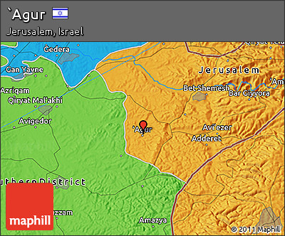 Political 3D Map of `Agur