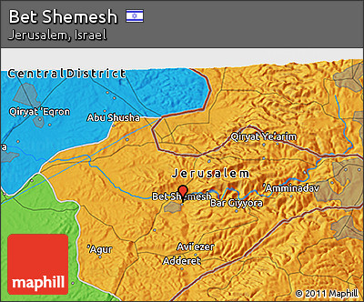 Political 3D Map of Bet Shemesh