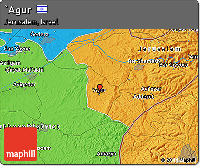 Political 3D Map of `Agur