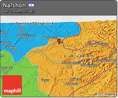 Political 3D Map of Naẖshon