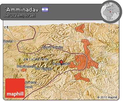 Satellite 3D Map of `Amminadav