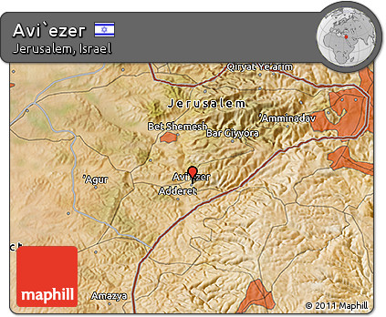Satellite 3D Map of Avi`ezer