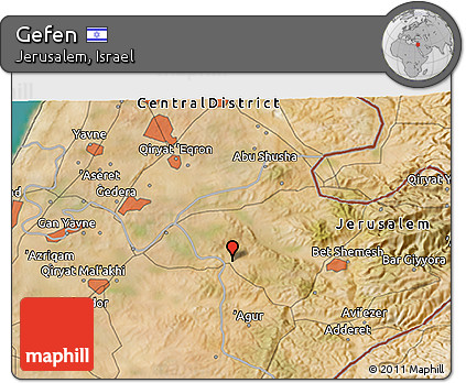 Satellite 3D Map of Gefen