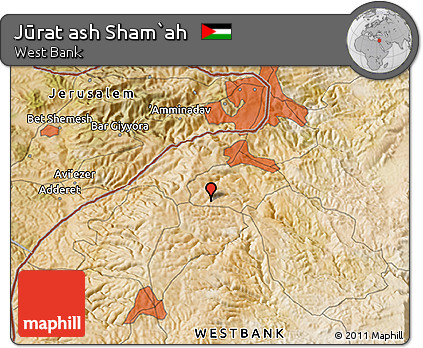 Satellite 3D Map of Jūrat Ash Sham`ah