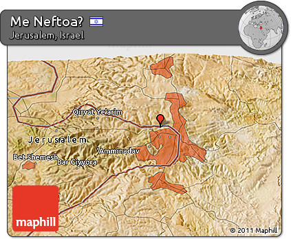 Satellite 3D Map of Me Neftoaẖ