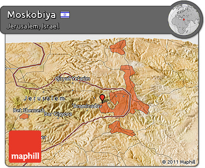 Satellite 3D Map of Moskobiya