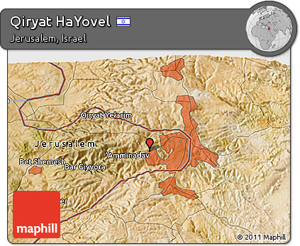 Satellite 3D Map of Qiryat HaYovel
