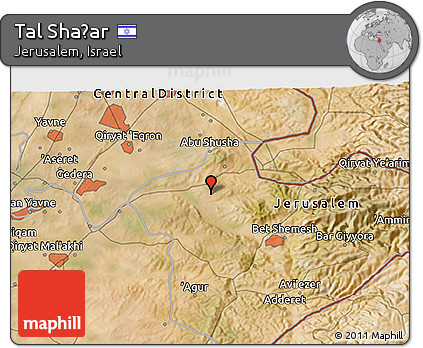 Satellite 3D Map of Tal Shaẖar