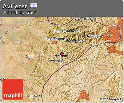 Satellite 3D Map of Avi`ezer