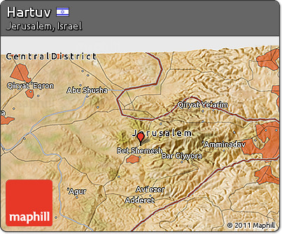 Satellite 3D Map of Hartuv