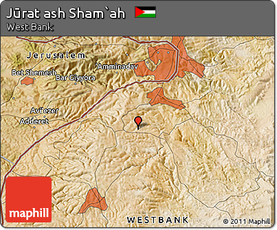 Satellite 3D Map of Jūrat Ash Sham`ah