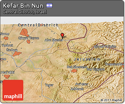 Satellite 3D Map of Kefar Bin Nun