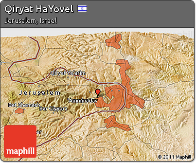 Satellite 3D Map of Qiryat HaYovel