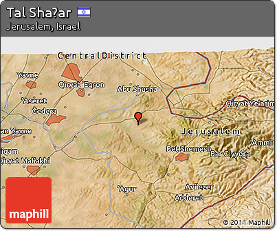 Satellite 3D Map of Tal Shaẖar