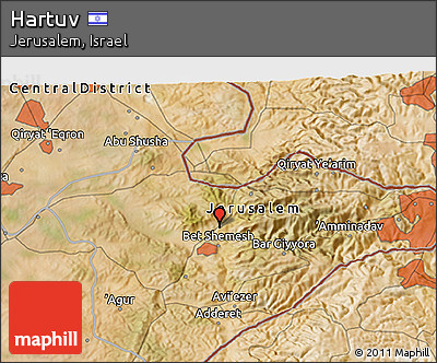 Satellite 3D Map of Hartuv