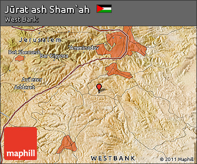 Satellite 3D Map of Jūrat Ash Sham`ah