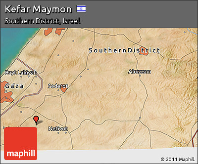Satellite 3D Map of Kefar Maymon